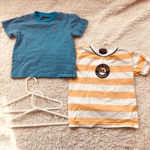 Ralph Lauren Bundle of 2 Tees and 2 Kids Hangers